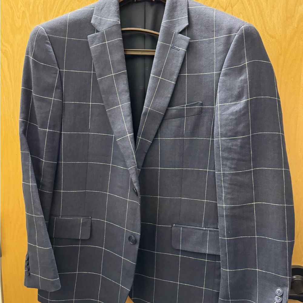 Tommy Hilfiger Blue Windowpane Blazer